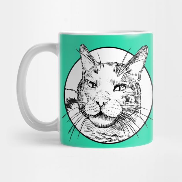 Glancing Cat by TattooTshirt